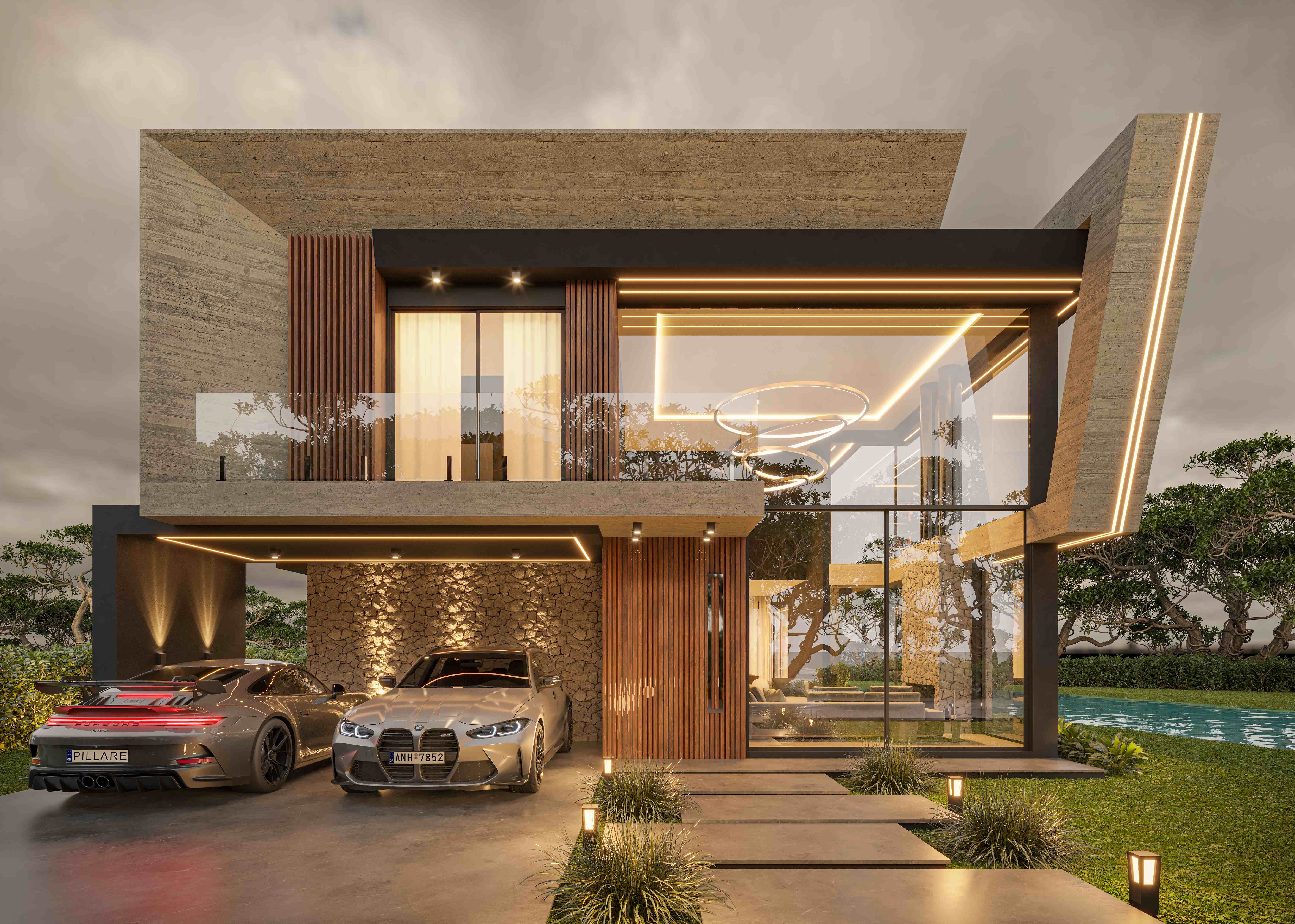 Vista frontal da casa