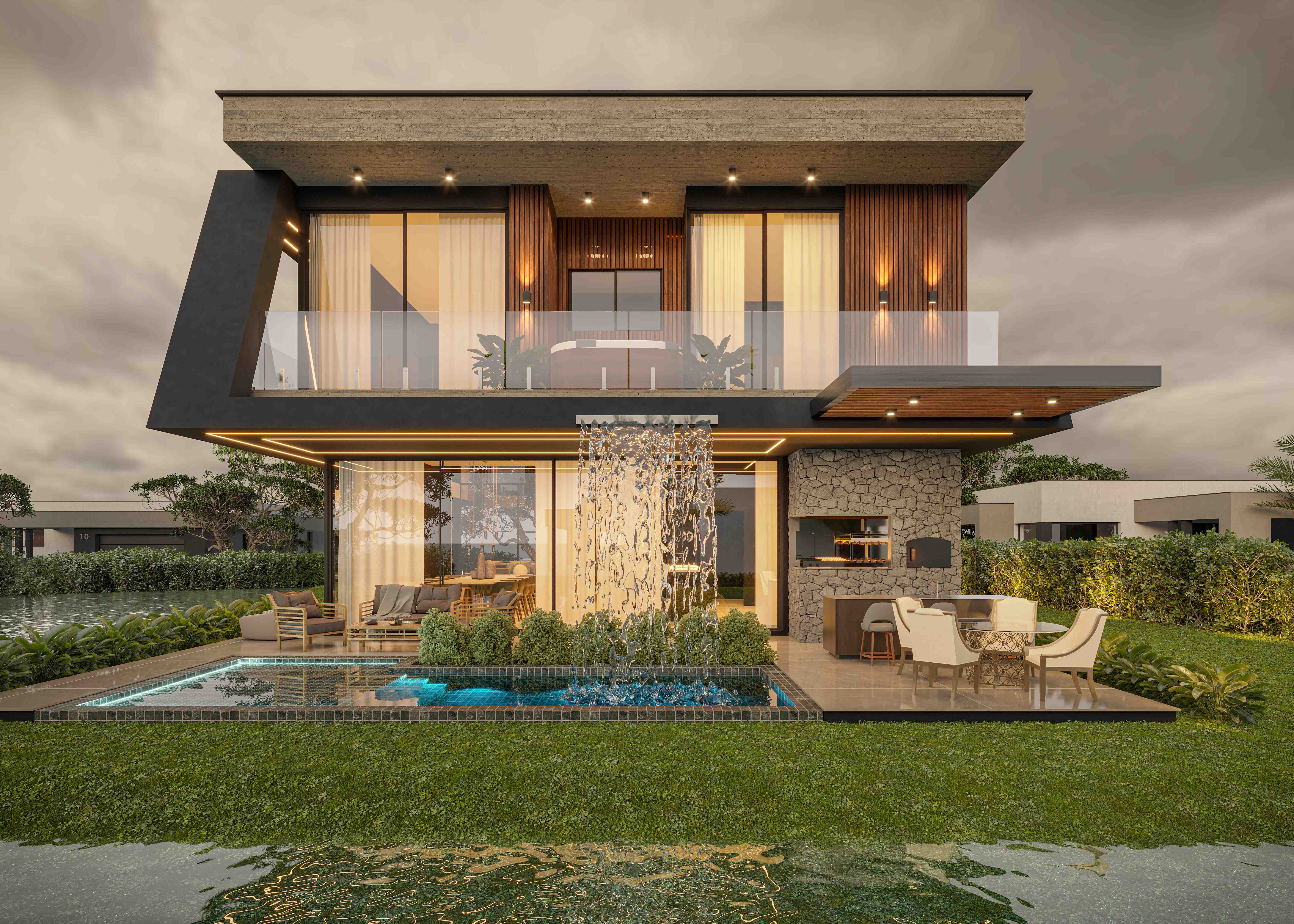 Vista dos fundos da casa