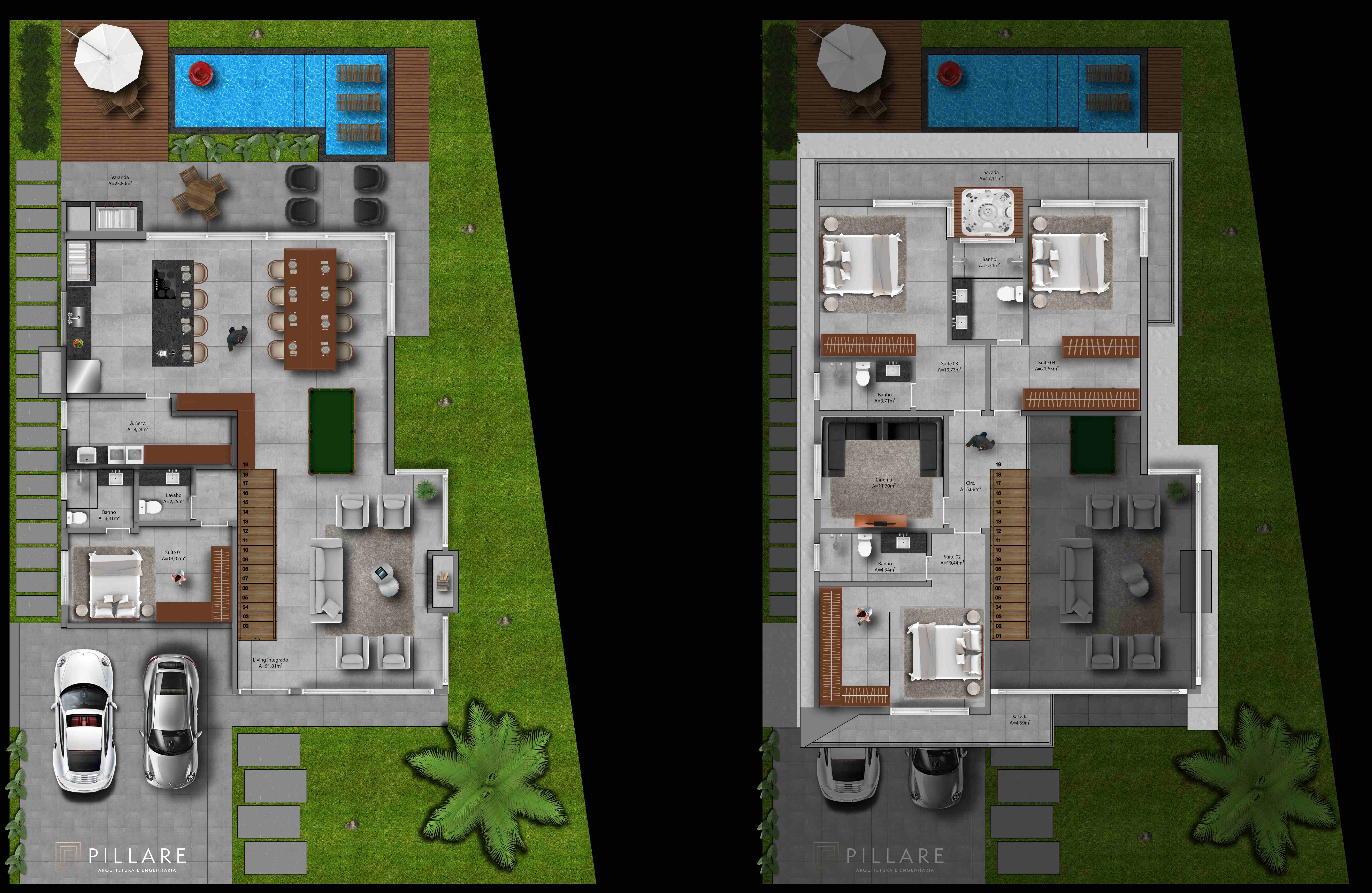 Planta humanizada da casa